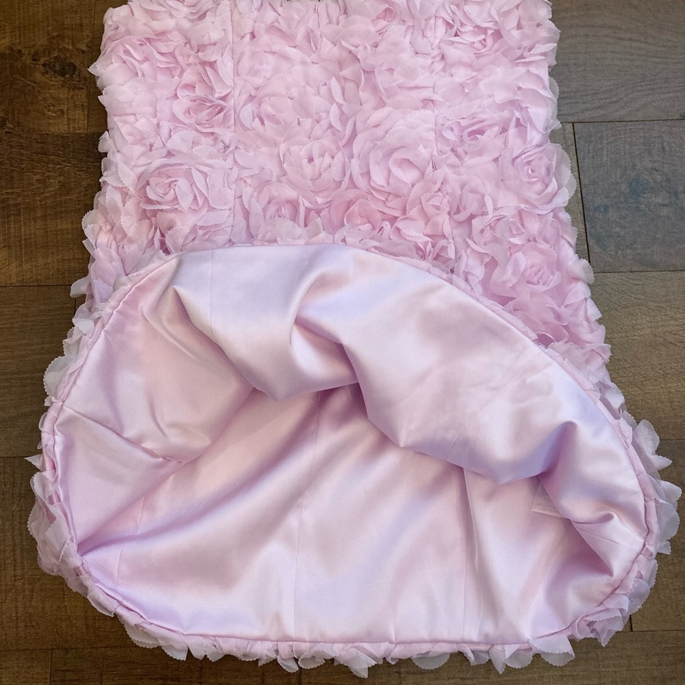 Oh Polly NWT Posy Floral Appliqué Corset Mini Dress Lilac Pink Women’s 10 - Picture 5 of 16